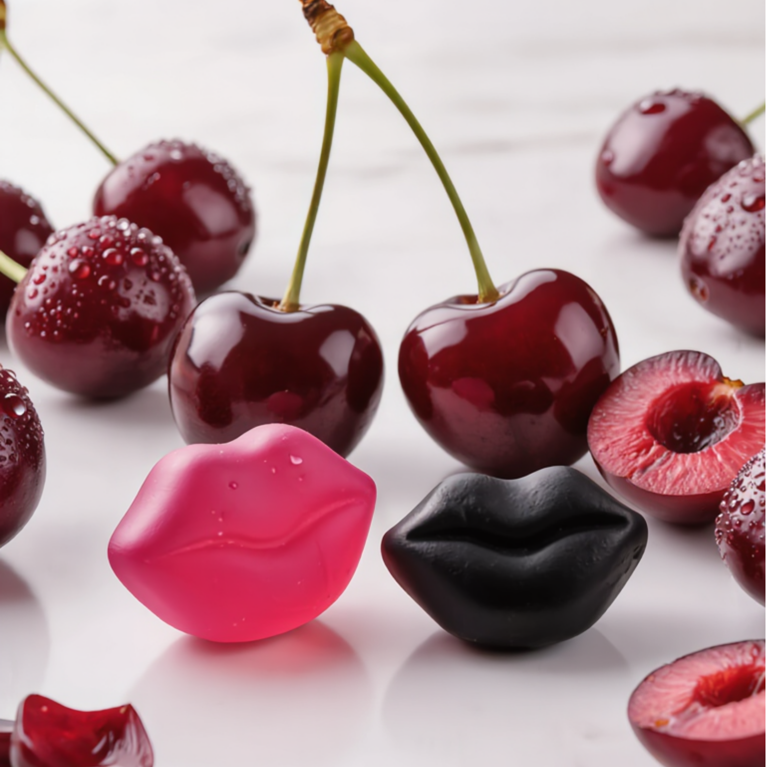Veganes premium Fruchtgummi Kirschgeschmack ohne Gelatine 